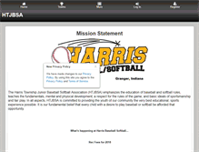 Tablet Screenshot of harrisbaseballsoftball.com